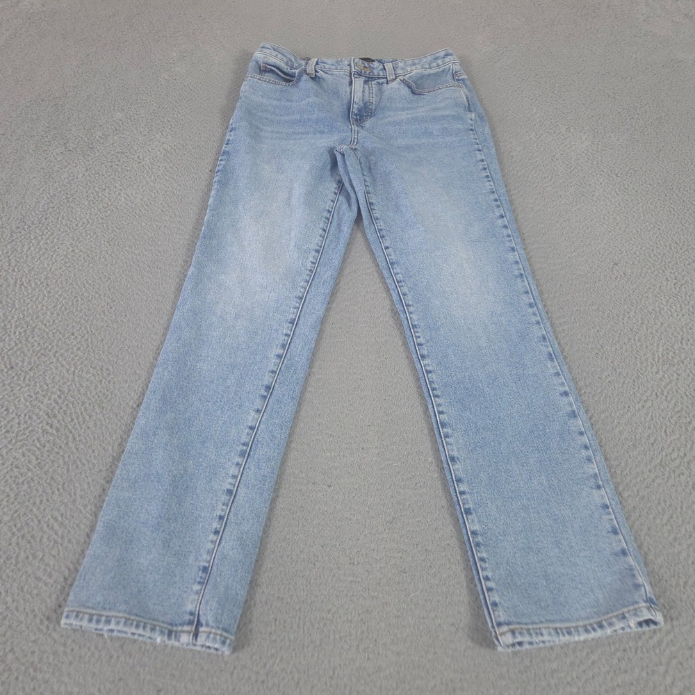 Talbots Jeans Womens 4 Blue Glendale Wash Tencel Stretch Denim Pants Straight